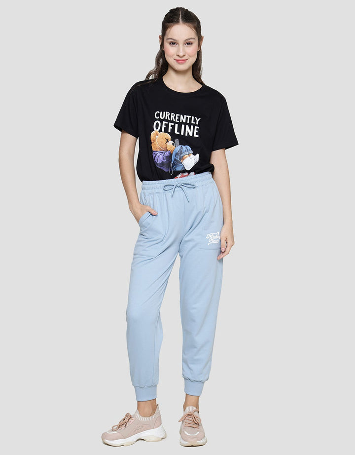 Disney Puff Mickey Mouse Celana Jogger Wanita