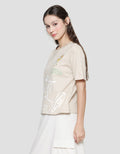 Nevada Boxy Print Tom And Jerry Kaos Lengan Pendek Wanita
