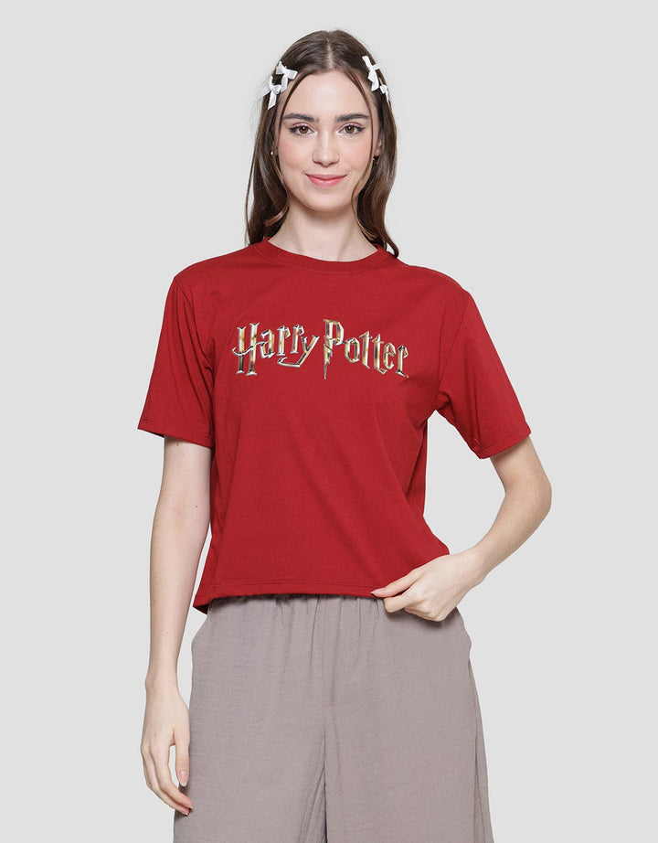Nevada Harry Potter Kaos Boxy Lengan Pendek Wanita