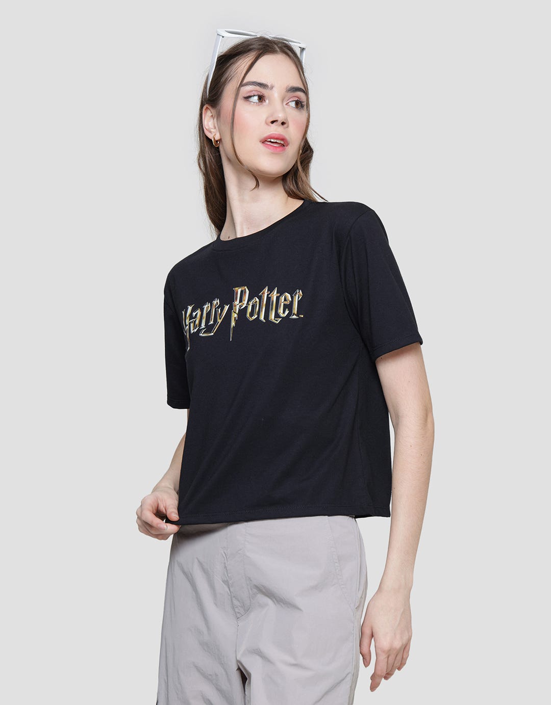Nevada Harry Potter Kaos Boxy Lengan Pendek Wanita