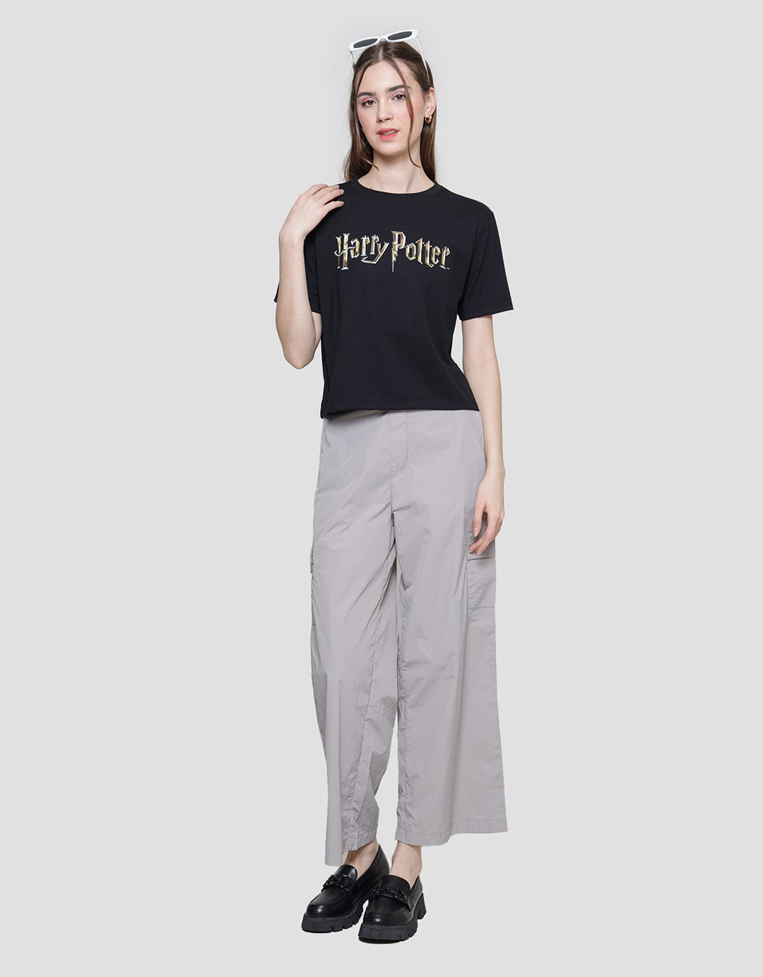 Nevada Harry Potter Kaos Boxy Lengan Pendek Wanita