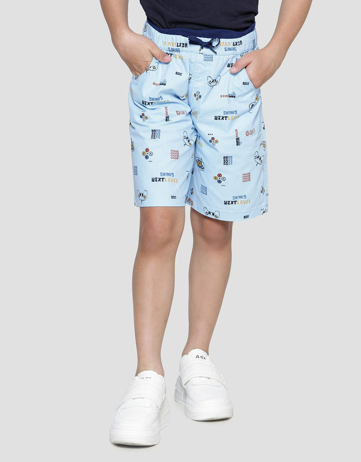 Little M Celana Pendek Woven Anak Laki-laki Print Game