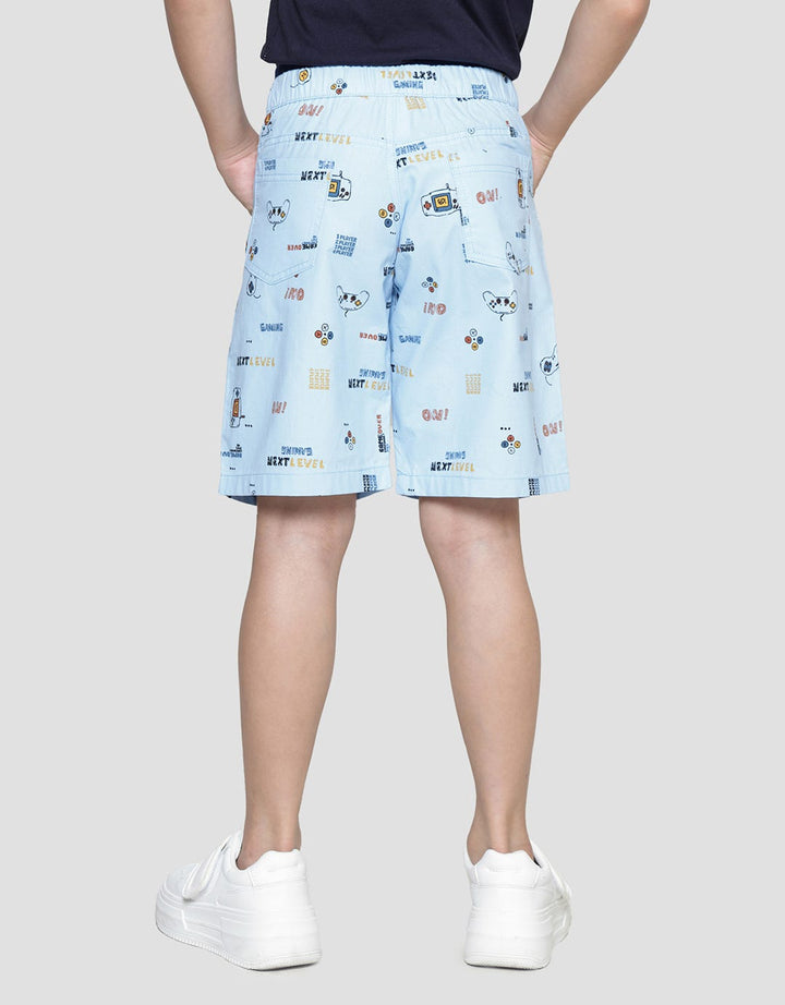 Little M Celana Pendek Woven Anak Laki-laki Print Game