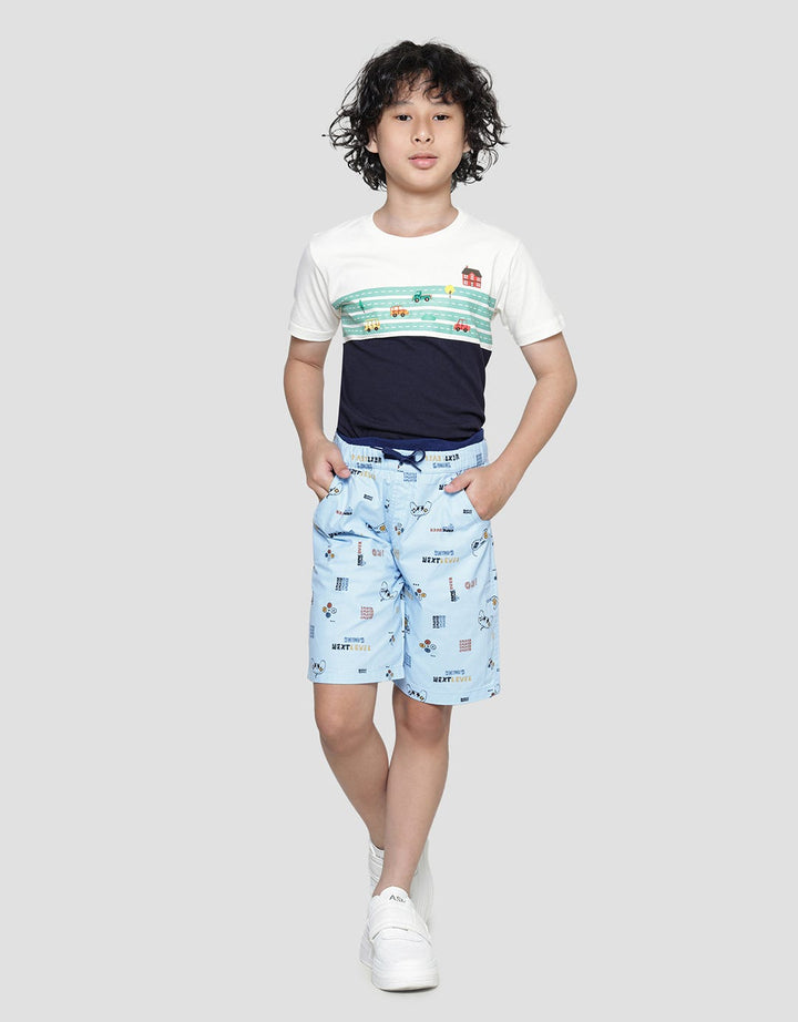 Little M Celana Pendek Woven Anak Laki-laki Print Game