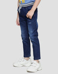 Little M Reguler Rib Stretch Destroyed Celana Denim Anak Laki-Laki