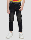 Little M Reguler Rib Stretch Destroyed Celana Denim Anak Laki-Laki