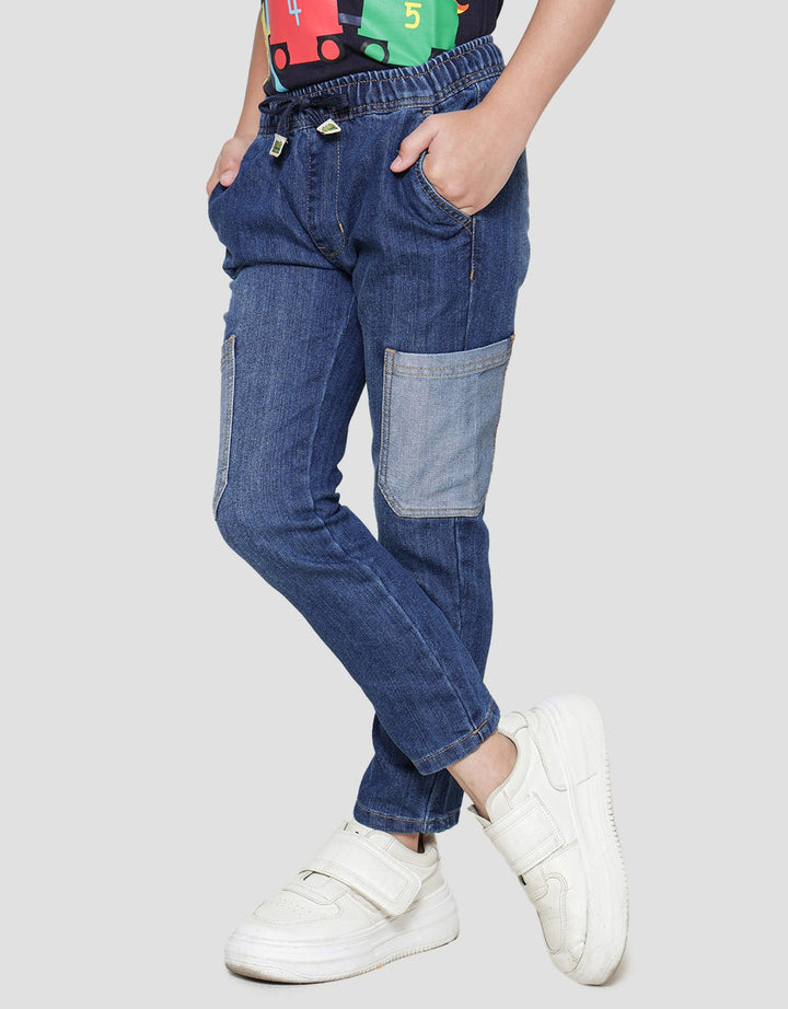 Little M Boys Carpenter Regular Denim Long Pants