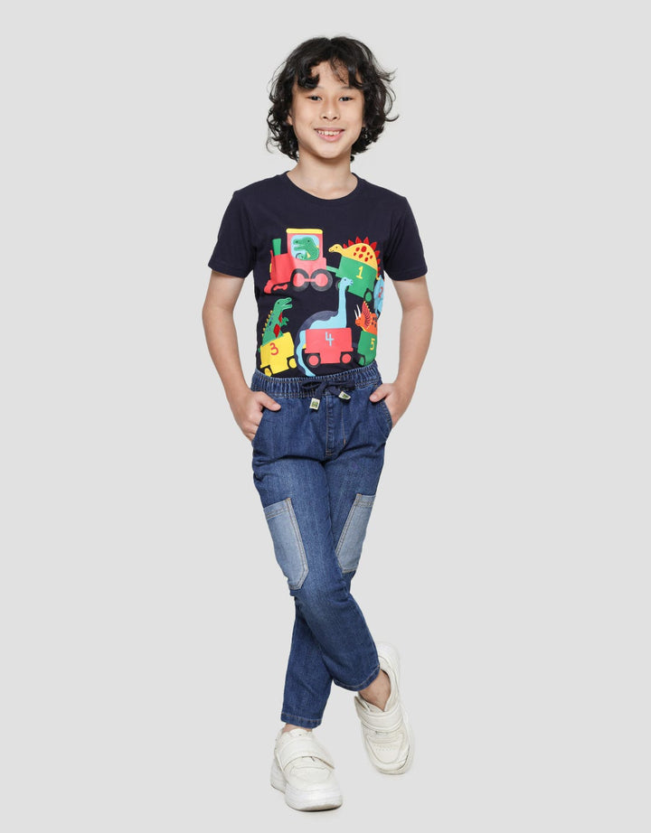 Little M Boys Carpenter Regular Denim Long Pants