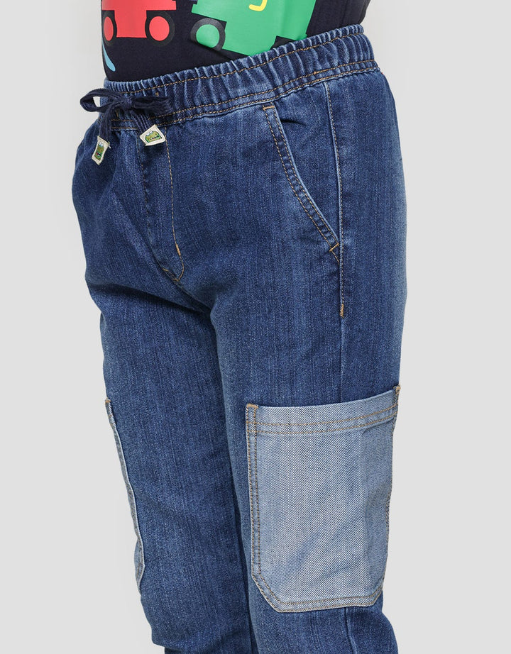 Little M Boys Carpenter Regular Denim Long Pants