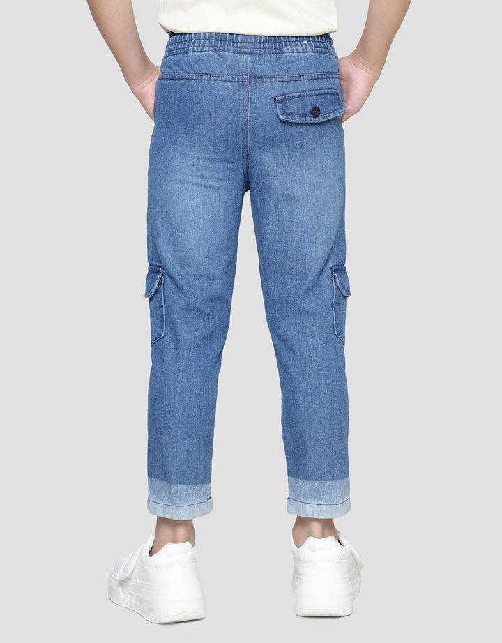 Little M Regular Splash Non St Boys Denim Pants
