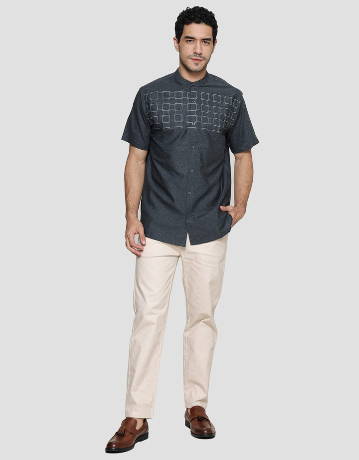 Details Chest Print Men's Koko Shirt