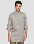 Details Solid Rayon Twill Plain Plaque Koko Gamis 3/4 Sleeve Men
