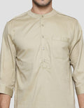 Details Solid Rayon Twill Plain Plaque Koko Gamis 3/4 Sleeve Men