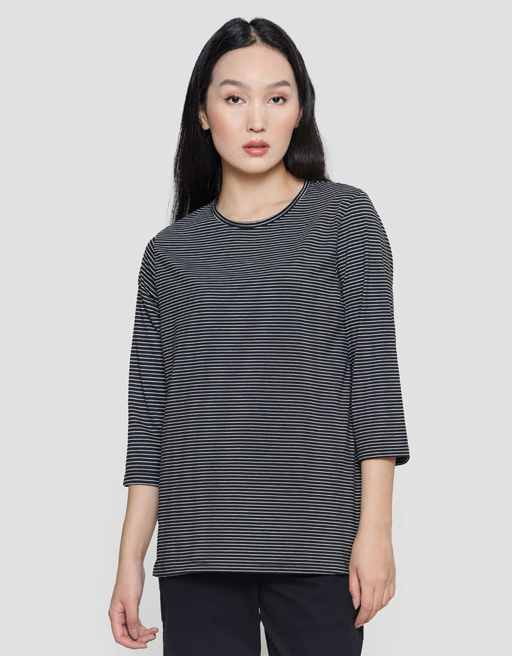 Anyday Small Stripe Kaos Casual Wanita