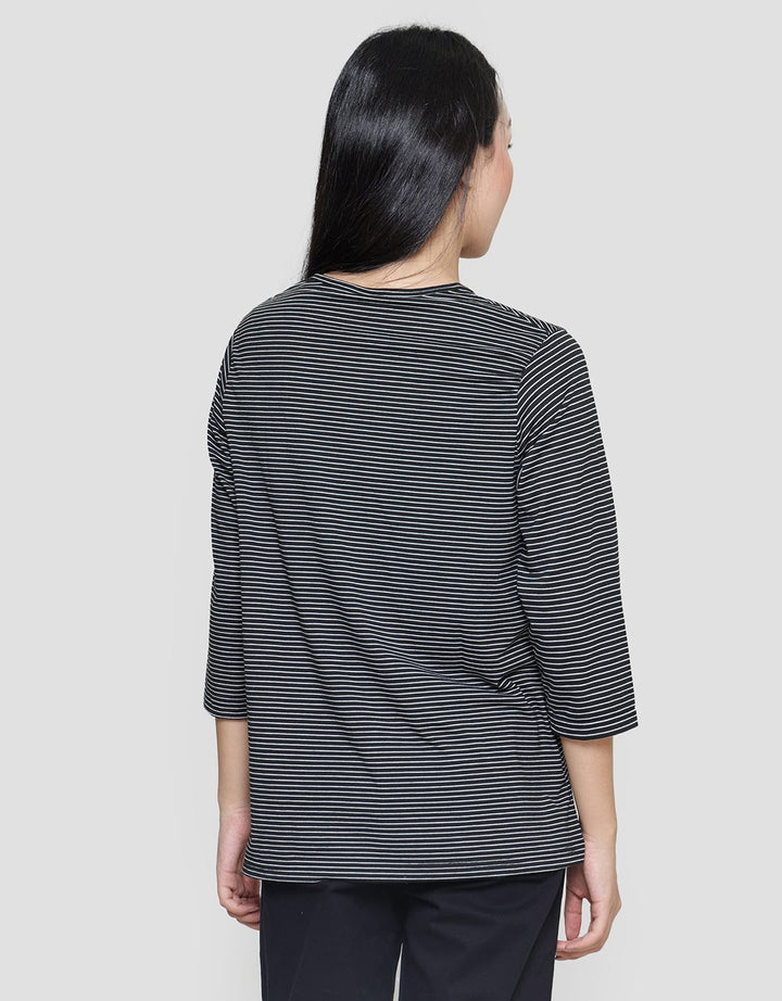 Anyday Small Stripe Kaos Casual Wanita