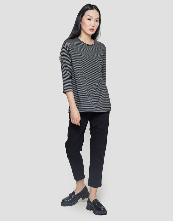 Anyday Small Stripe Kaos Casual Wanita