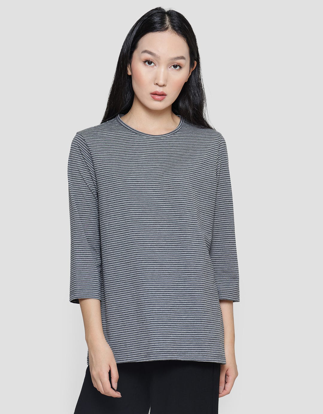 Anyday Small Stripe Kaos Casual Wanita