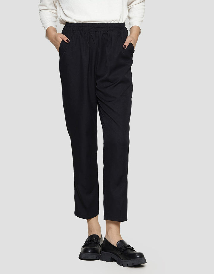 Anyday Solid Color Tapered Women's Long Pants