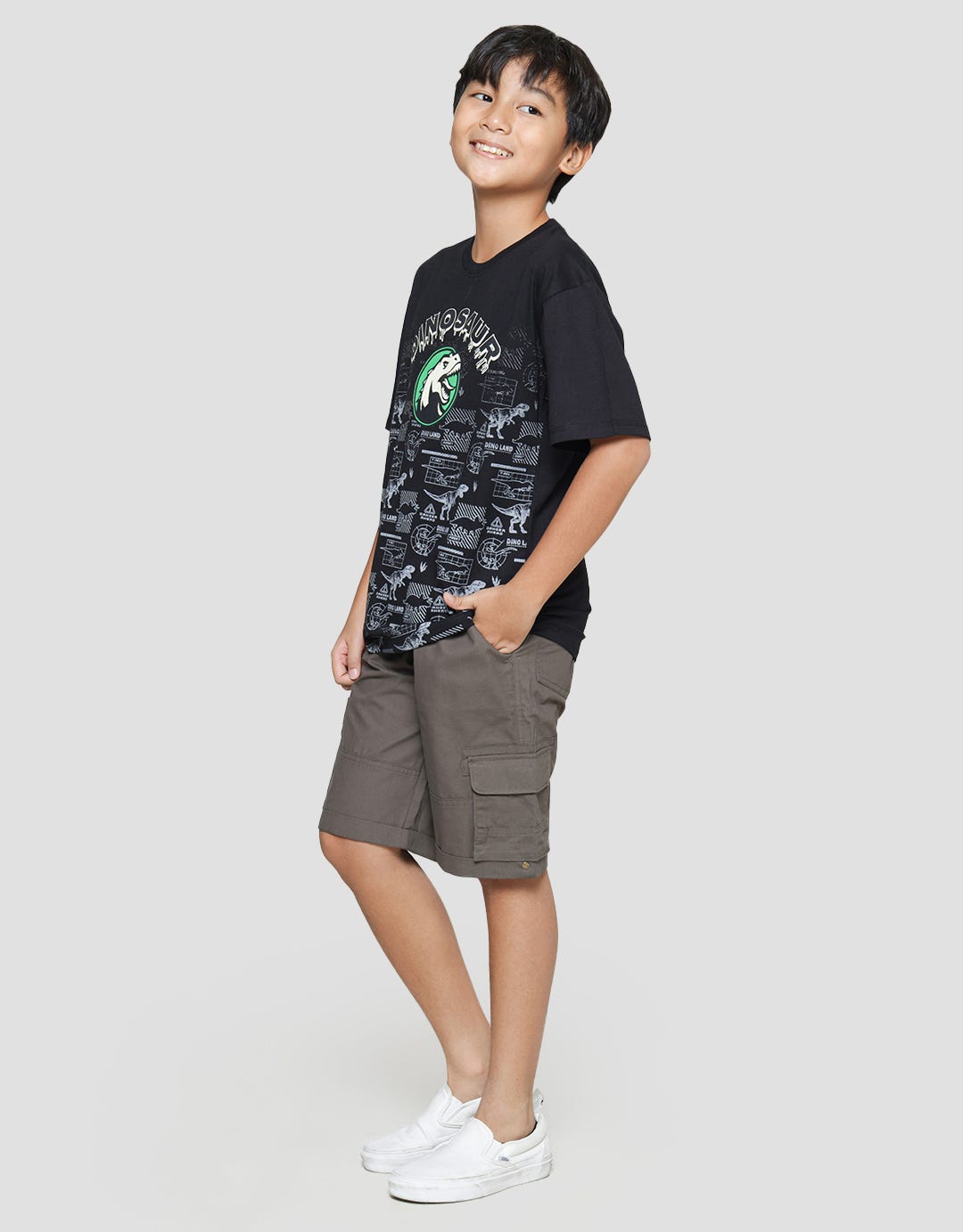 Aero Kaos Print Dinosaur Anak Laki-Laki