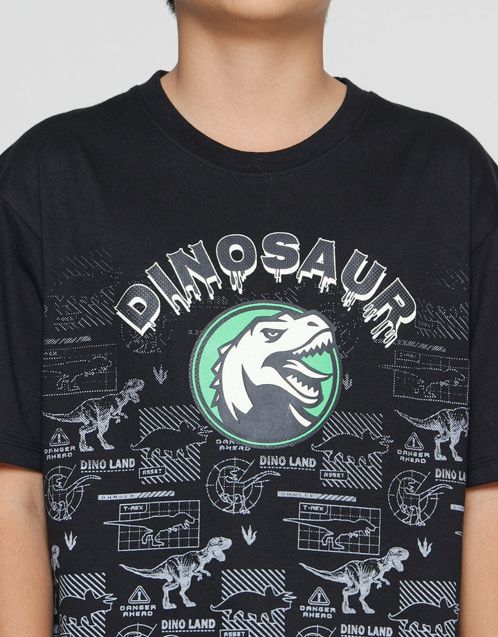 Aero Kaos Print Dinosaur Anak Laki-Laki