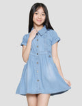 Aero Krah Dada Opnasel Midi Dress Denim Anak Perempuan