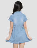 Aero Krah Dada Opnasel Midi Dress Denim Anak Perempuan