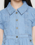 Aero Krah Dada Opnasel Midi Dress Denim Anak Perempuan