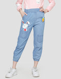 Aero Girls Bunny Print Denim Jogger Pants