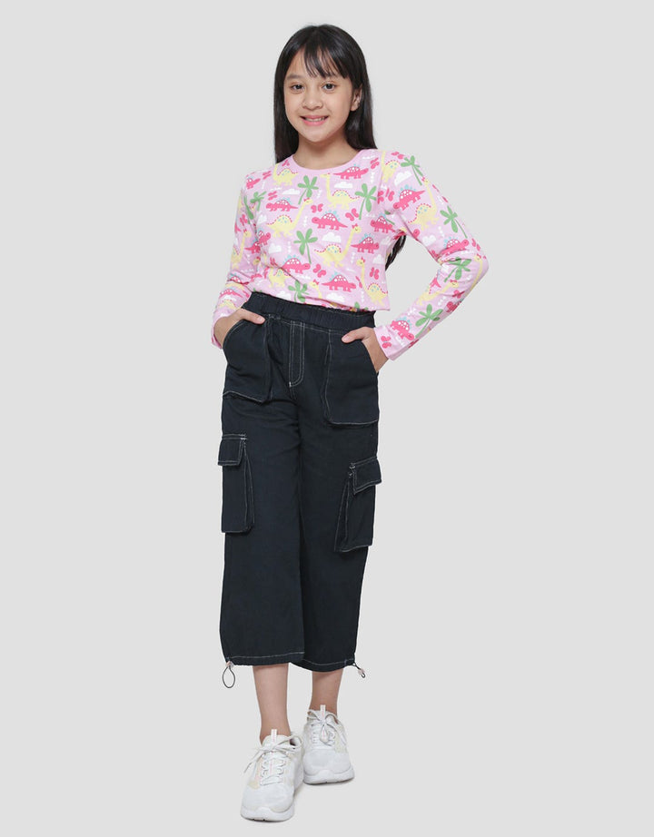 Aero Celana Cargo Denim Celana Anak Perempuan