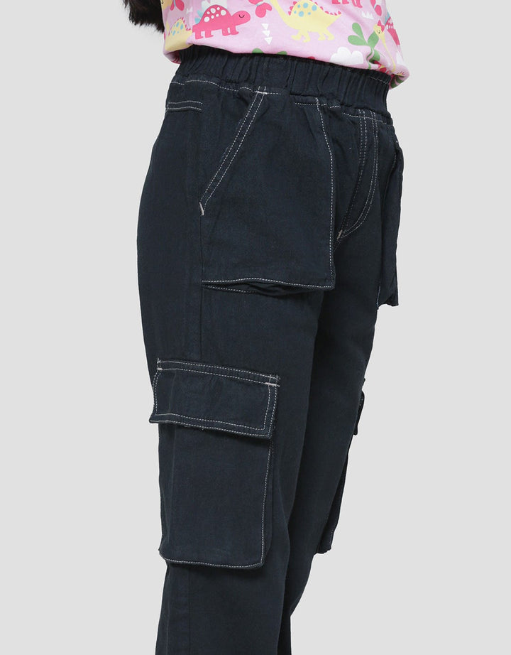 Aero Celana Cargo Denim Celana Anak Perempuan