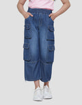 Aero Girls Denim Cargo Long Pants