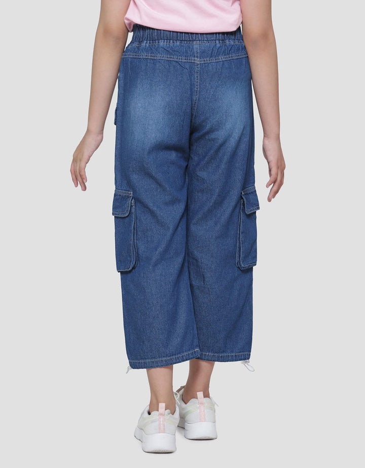 Aero Girls Denim Cargo Long Pants