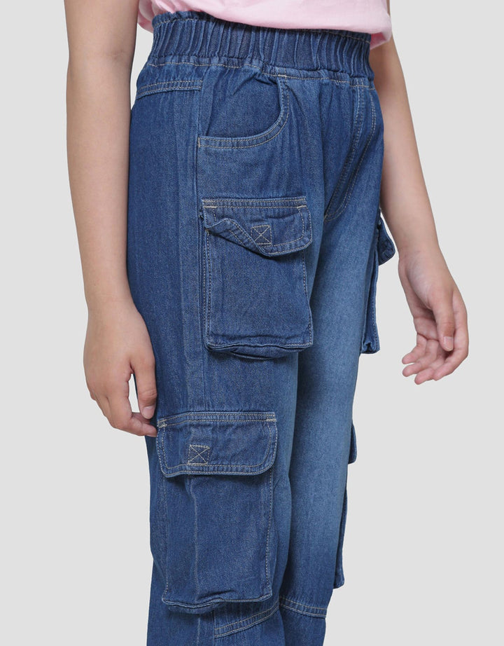 Aero Girls Denim Cargo Long Pants