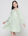 Aero Midi Dress Woven Bordir Dada Cat Hello Anak Perempuan