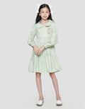 Aero Midi Dress Woven Bordir Dada Cat Hello Anak Perempuan
