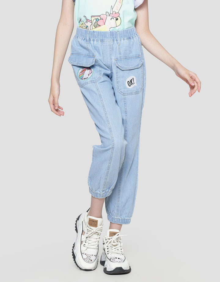 Aero Embroidery Unicorn Jogger Girls