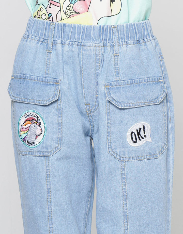 Aero Embroidery Unicorn Jogger Girls