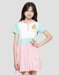 Aero Hoody Henley Unicorn Flower Midi Dress for Girls