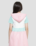 Aero Hoody Henley Unicorn Flower Midi Dress for Girls