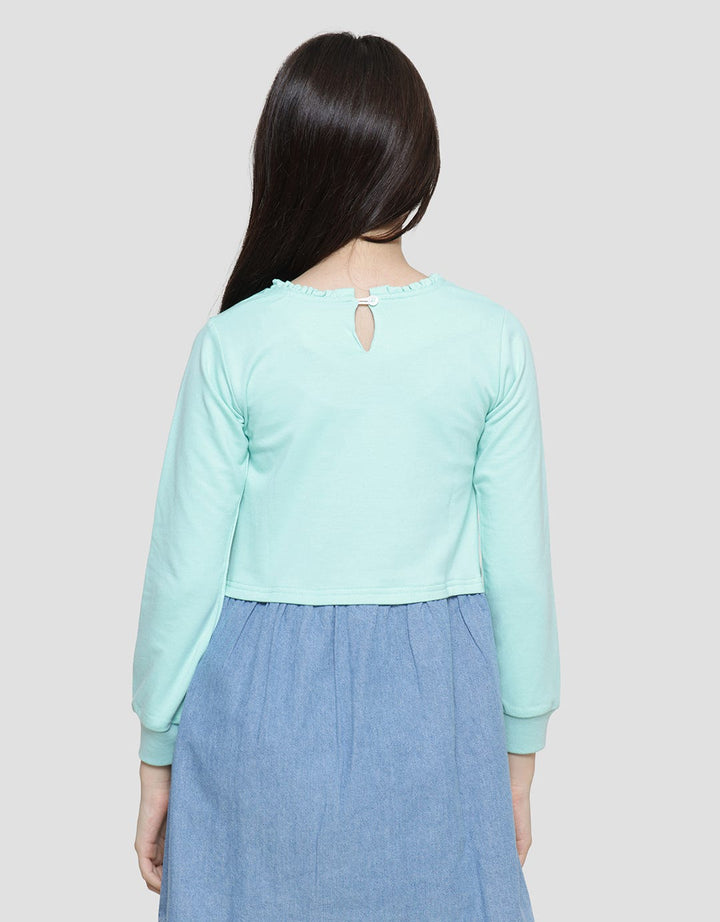 Aero Denim Chenille Dress for Girls