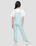 Aero Woven Sablon Bunga Celana Overall Denim Anak Perempuan