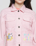 Aero Sablon Unicorn Bunga Jaket Anak Perempuan