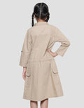Aero Woven Safari Cargo Pocket Midi Dress Girls