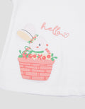 Pipiniko Colar Ruffle Bunny Atasan Anak Perempuan