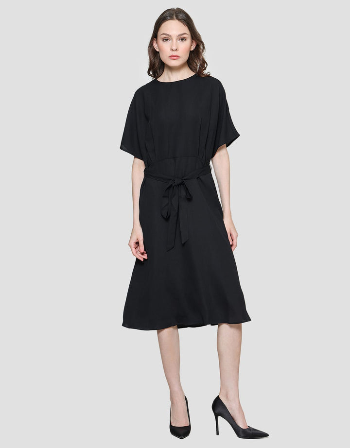 St. Yves High Waist Chiffon Midi Dress Wanita