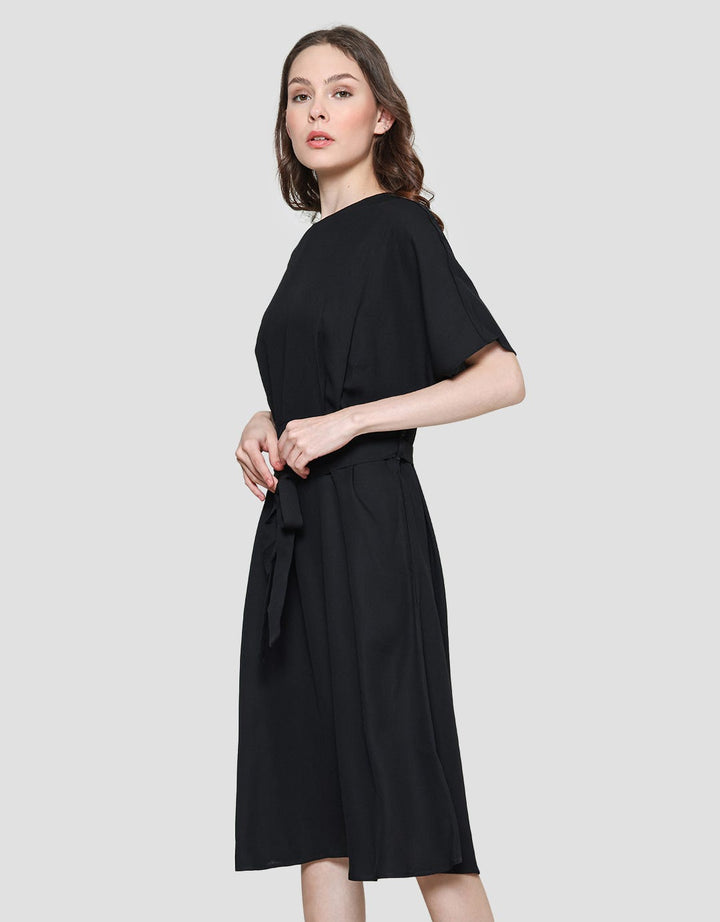 St. Yves High Waist Chiffon Midi Dress Wanita