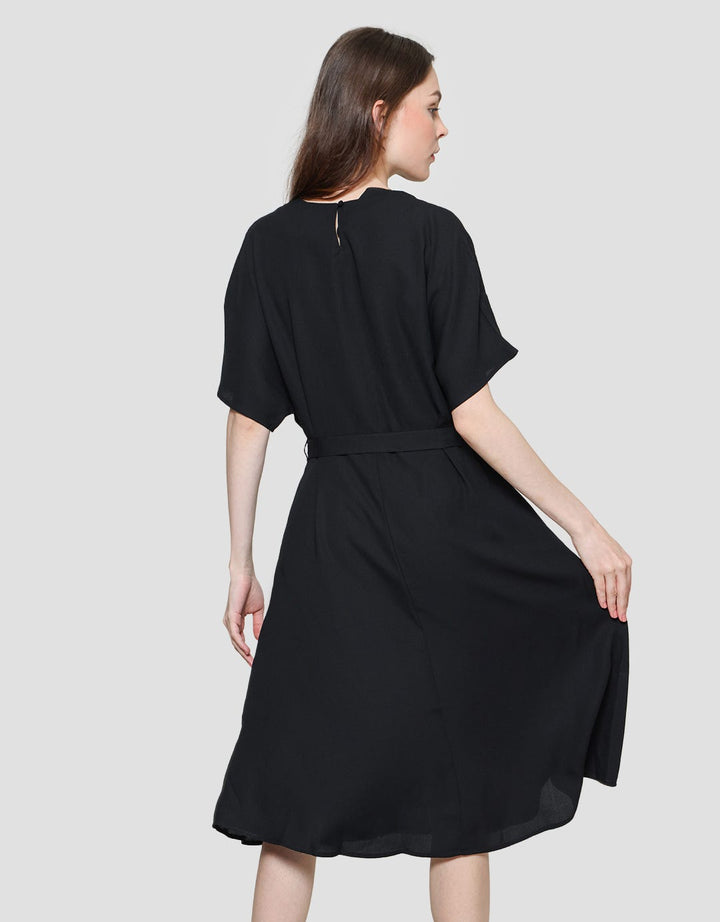 St. Yves High Waist Chiffon Midi Dress Wanita