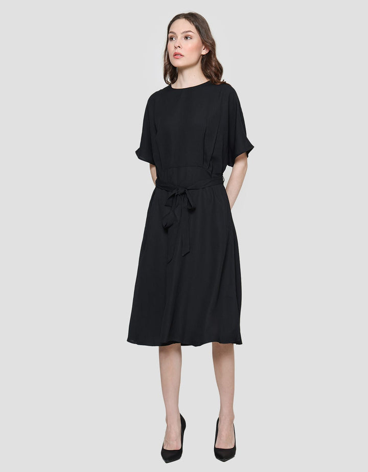 St. Yves High Waist Chiffon Midi Dress Wanita