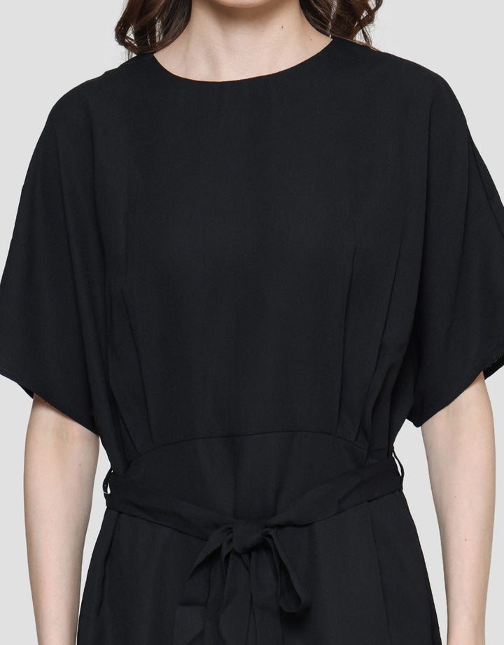 St. Yves High Waist Chiffon Midi Dress Wanita