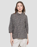 St. Yves Printed Placket Blouse Wanita